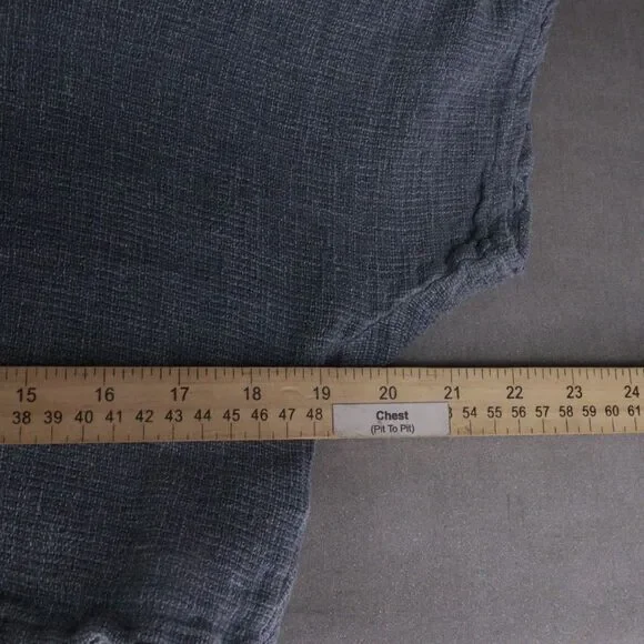 Meo Meli Blouse Top Linen Scoop Neck Italy Gray Boho Dolman Short Sleeve - Picture 8 of 9